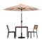 Flash Furniture Faux Teak 35" Table-Tan Umbrella-Base-2 Chairs XU-DG-810060362-UB19BTN-GG - alternate 6